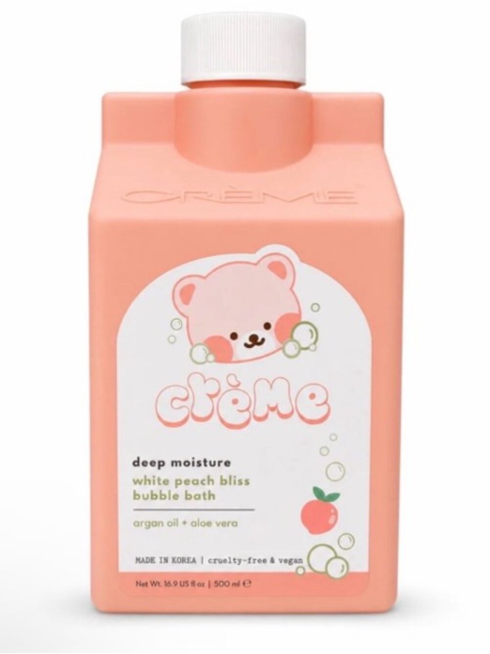 The Creme Shop Deep Moisture White Peach Bliss Bubble Bath New